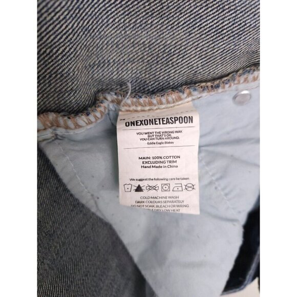 One Teaspoon 2020 High Waist Mid Length Denim Skirt 27 S Long Rise Super Fitted - Picture 11 of 11